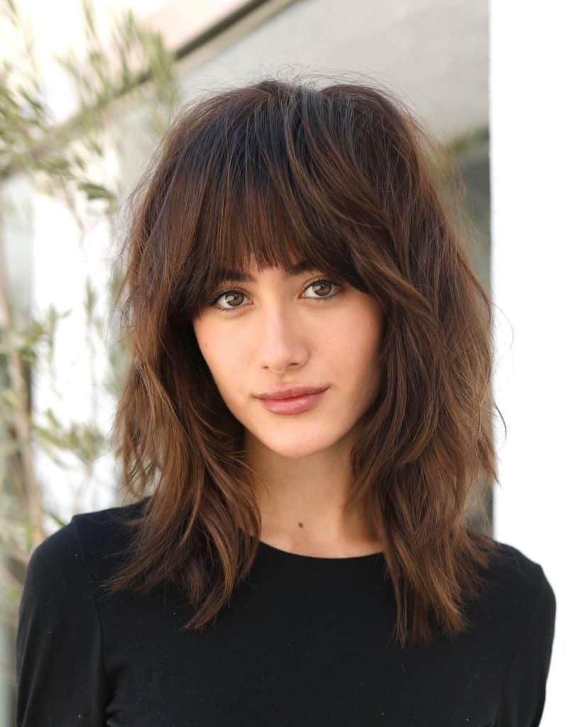Blunt Bangs with Lob