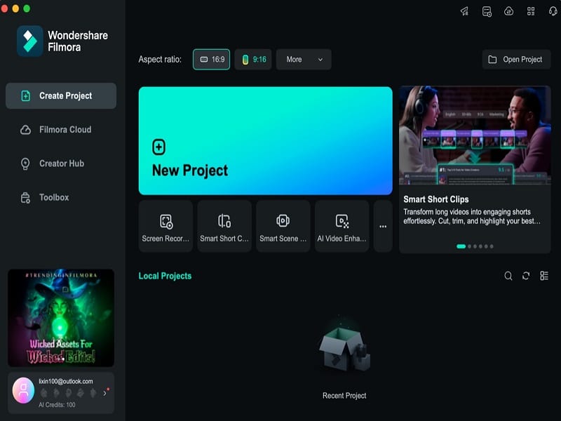 filmora homepage