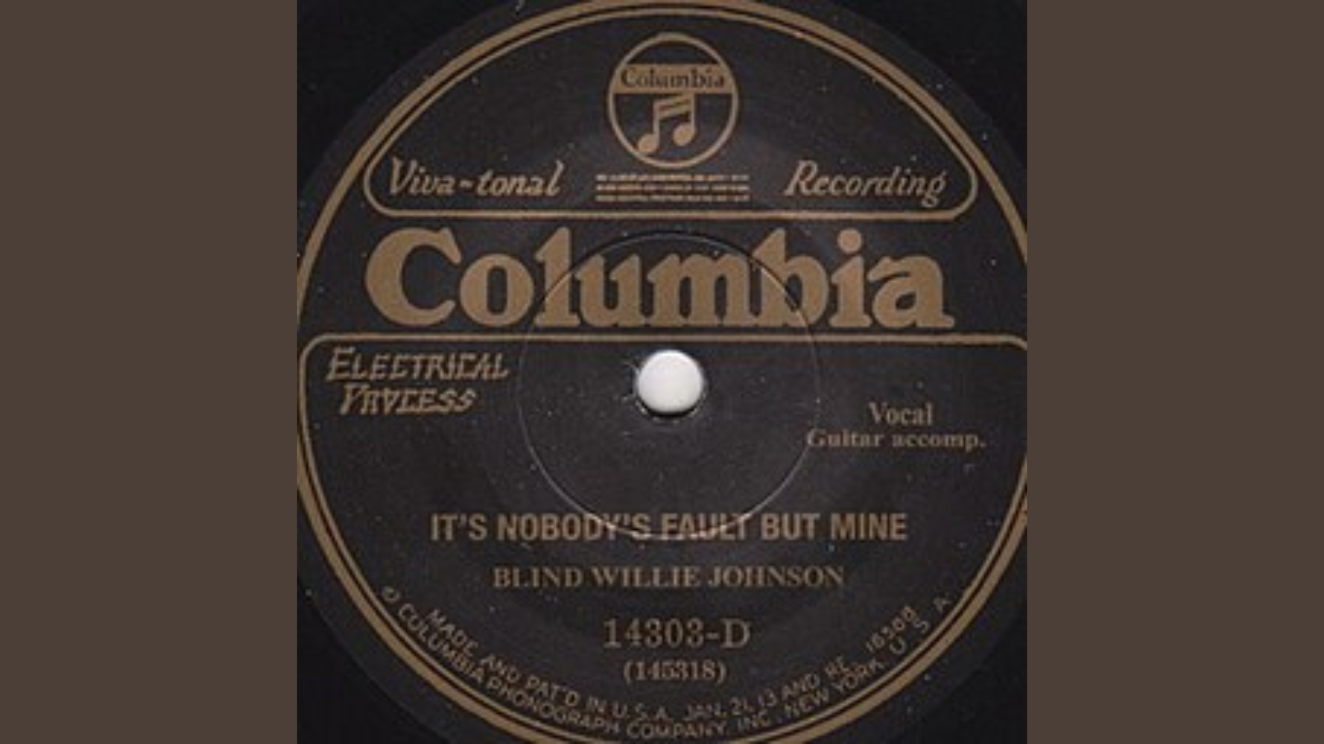 It’s Nobody’s Fault but Mine Lyrics by Blind Willie Johnson