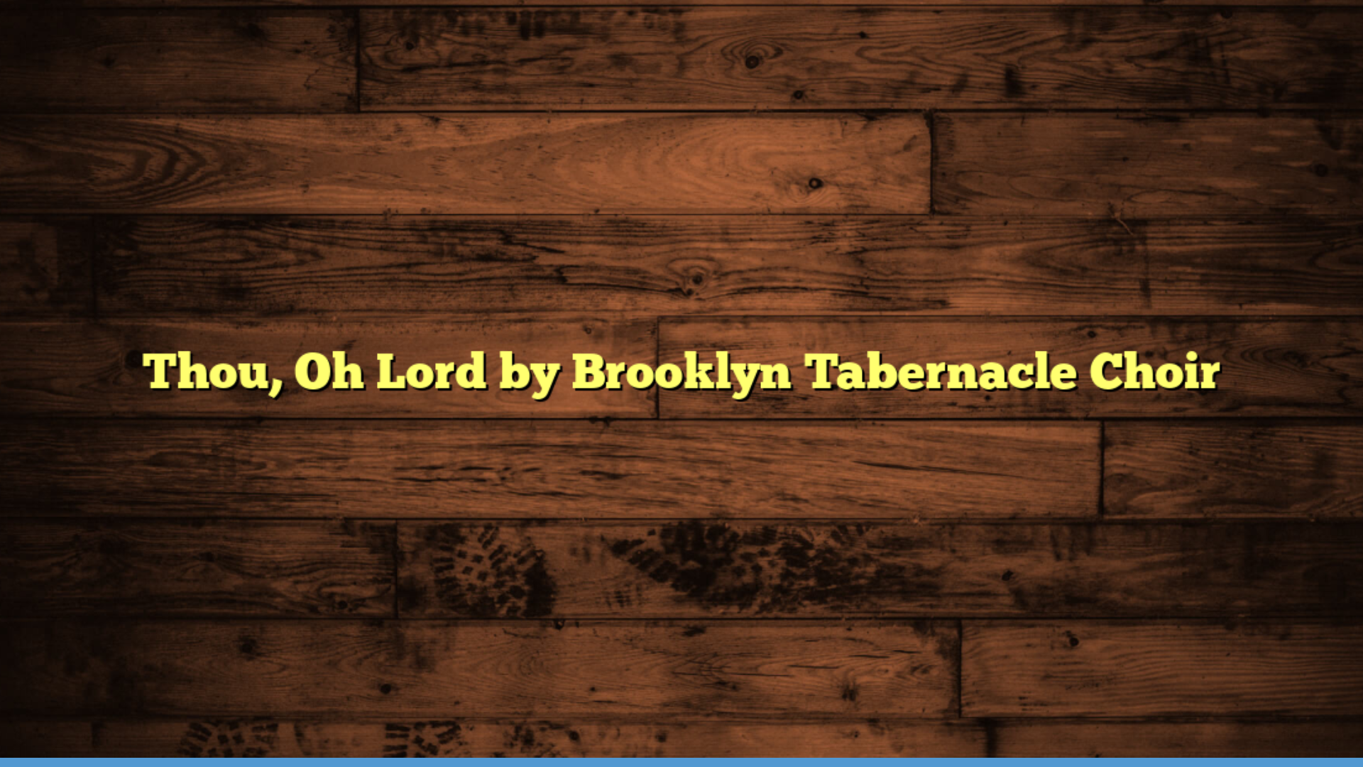 Read Full Lyrics of Thou Oh Lord