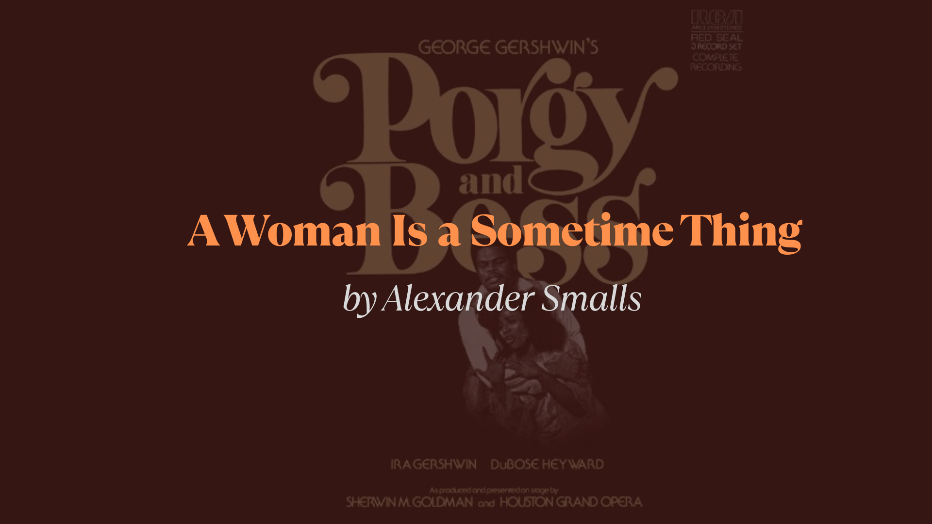 A_Woman_Is_a_Sometime_Thing_Lyrics_by_Alexander_Smalls