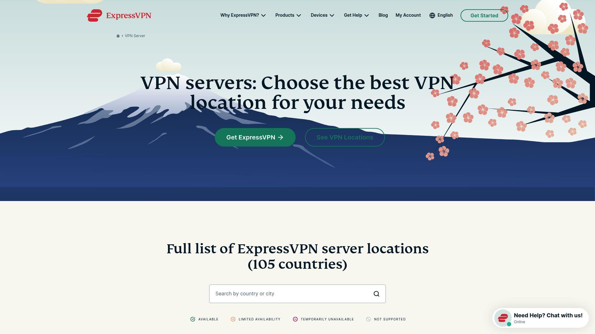 ExpressVPN Server Locations