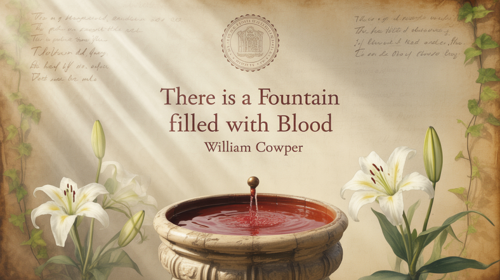there is a fountain filled with blood lyric