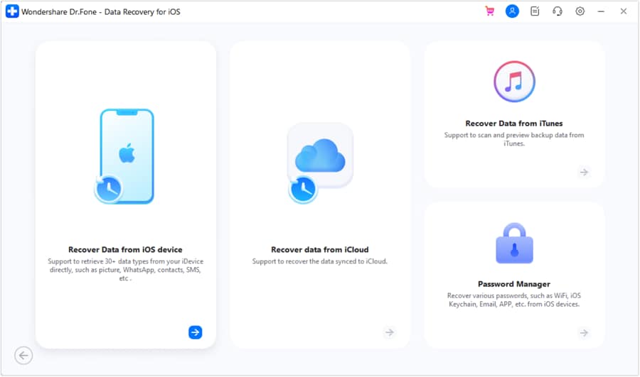 recover ios data feature drfone