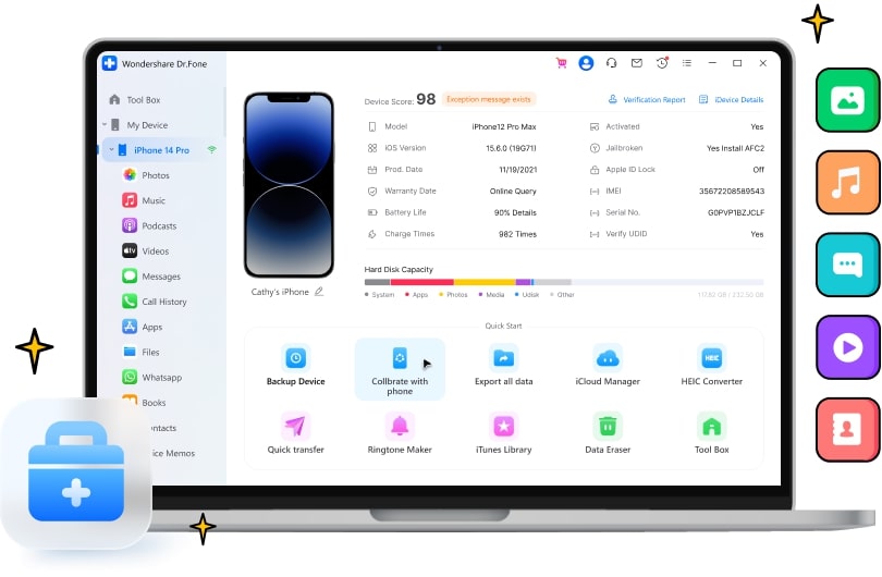 drfone phone manager feature