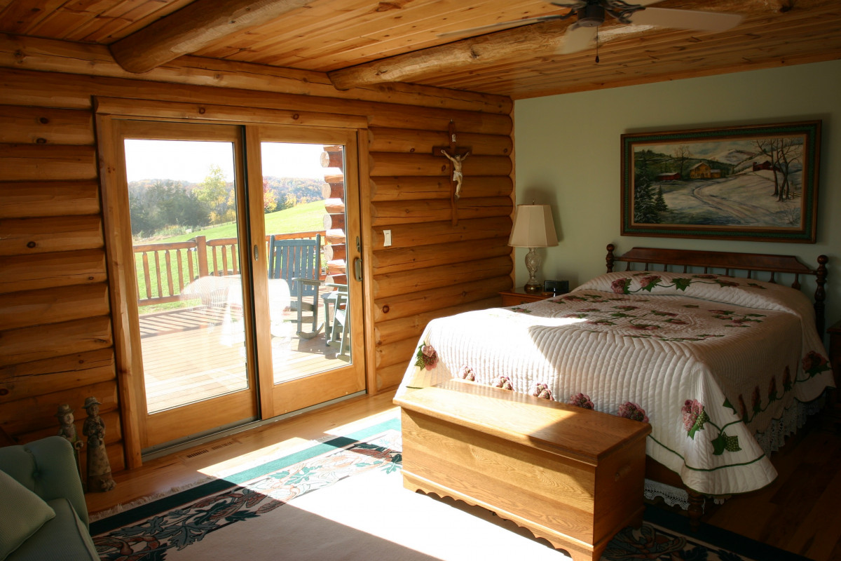 interior, home, cabin, cottage, property, furniture, room, bedroom, interior design, logs, bed, farmhouse, estate, log cabin, real estate, log home, master bedroom
