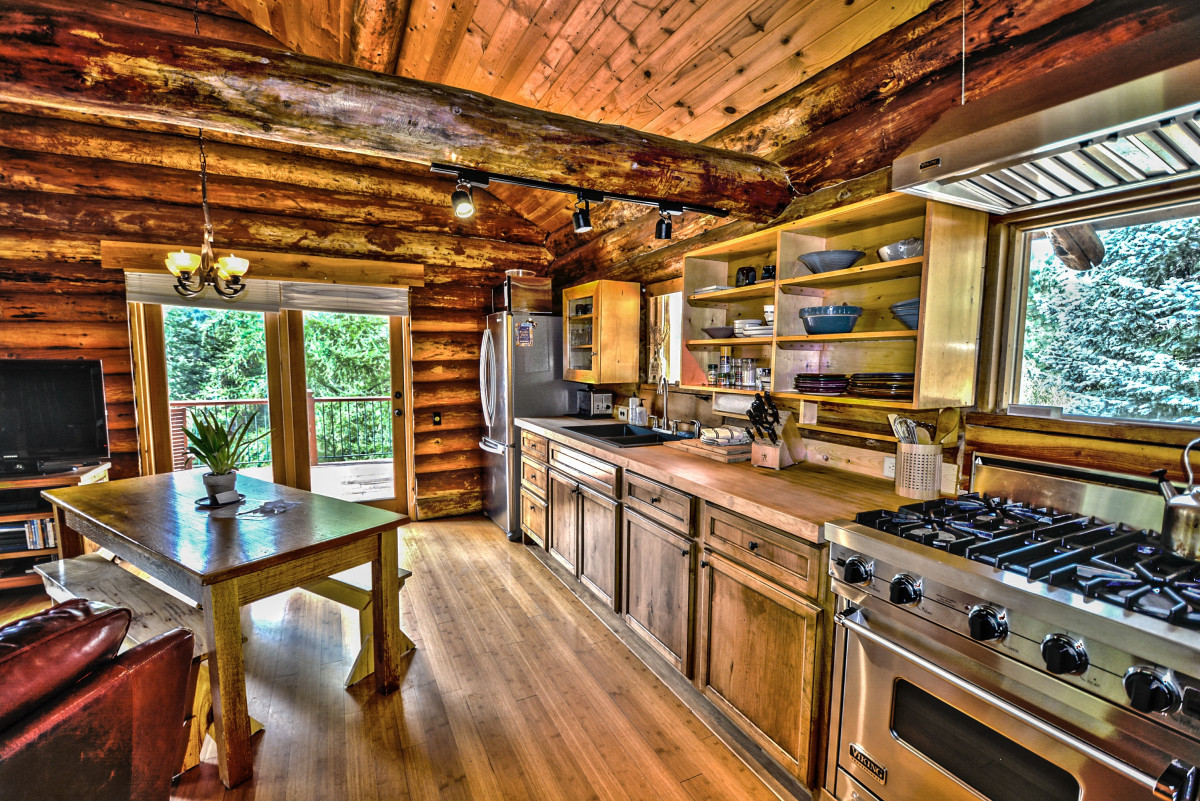 wood, countryside, mansion, home, country, rustic, vacation, rural, cabin, cottage, america, kitchen, property, living room, room, countertop, interior design, woods, hdr, design, hardwood, logs, farmhouse, estate, log cabin, real estate, log home, cabinetry, recreation room, range oven