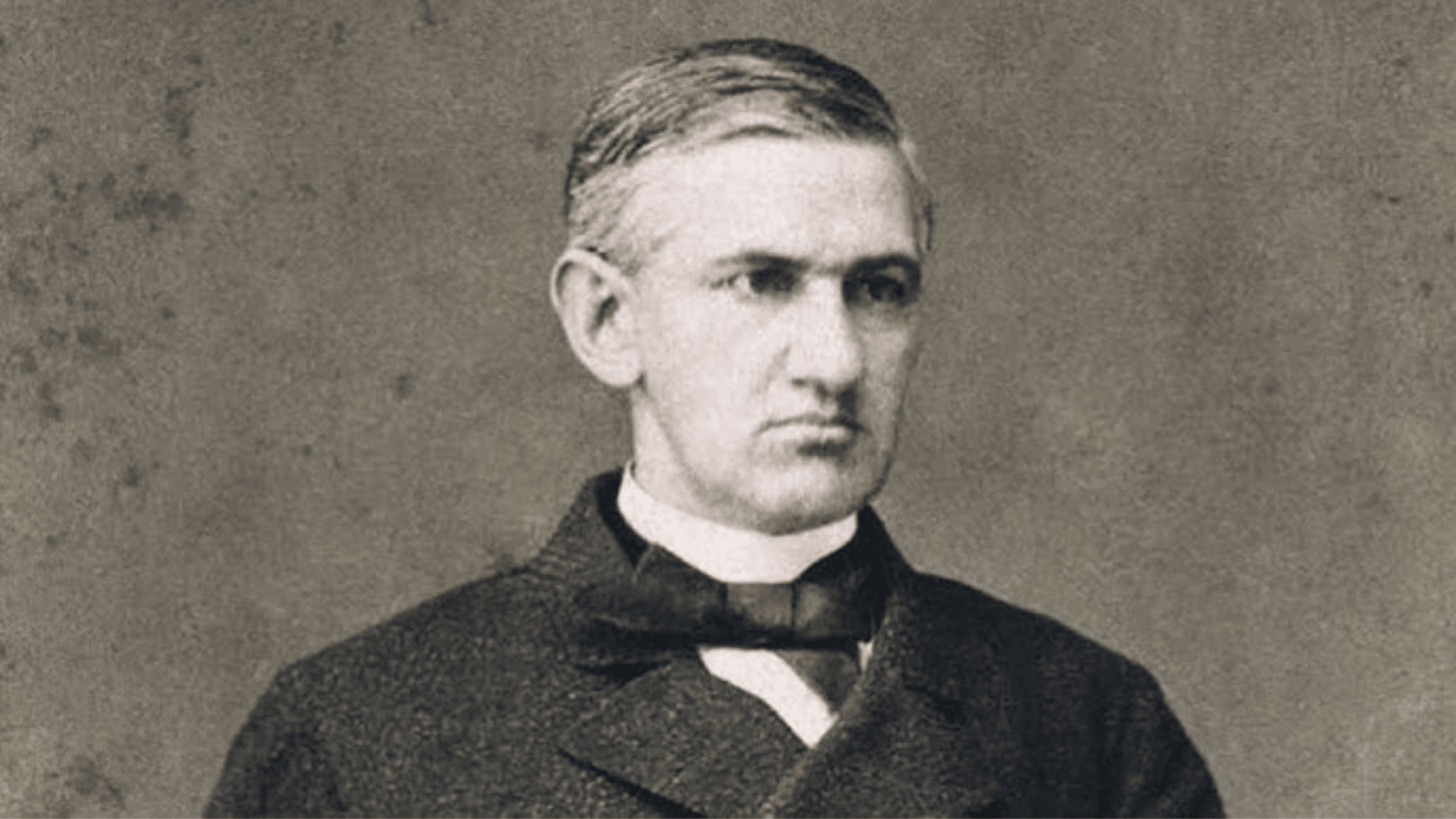 black and white portrait of horatio g spafford author of the hymn it is well with my soul in suit