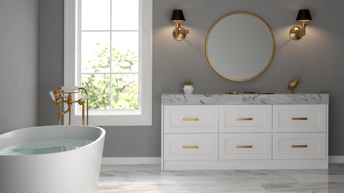 Timeless Materials and Finishes in bathroom