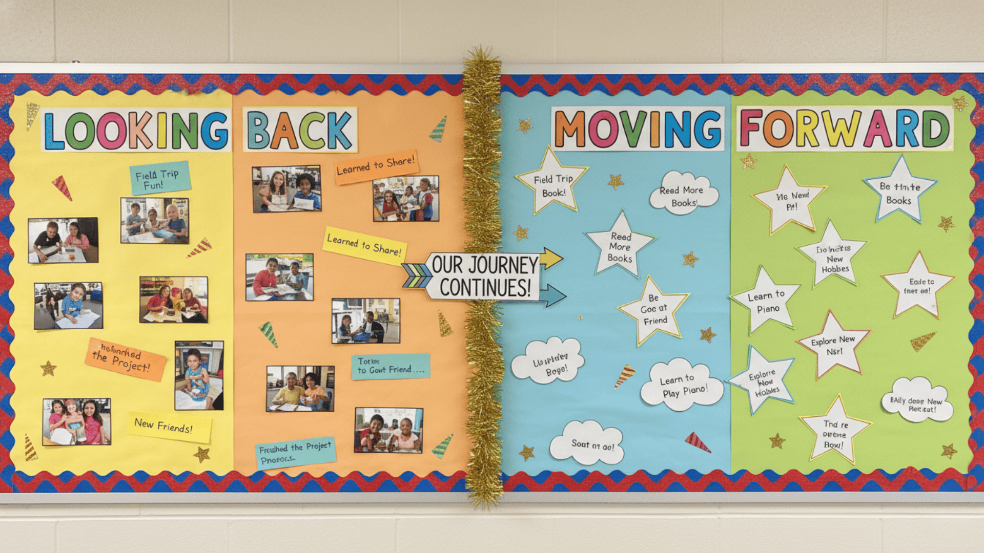 Looking Back Moving Forward Board