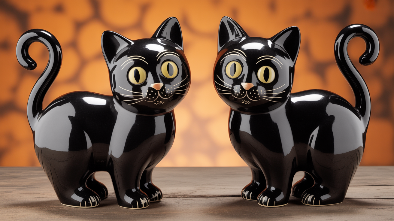 Vintage-Black-Cat-Figurines