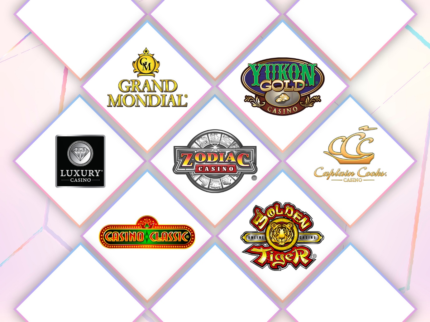 Képernyőkép a Grand casino online felületéről, játékokkal és promóciókkal