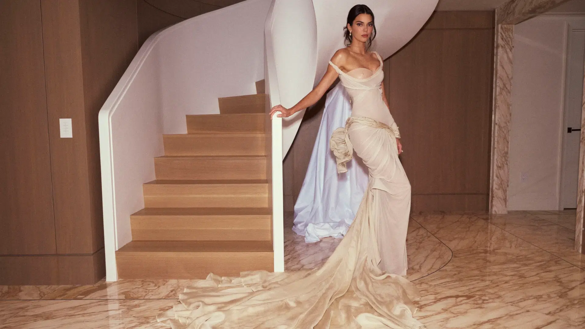 Kendall in a custom Givenchy gown