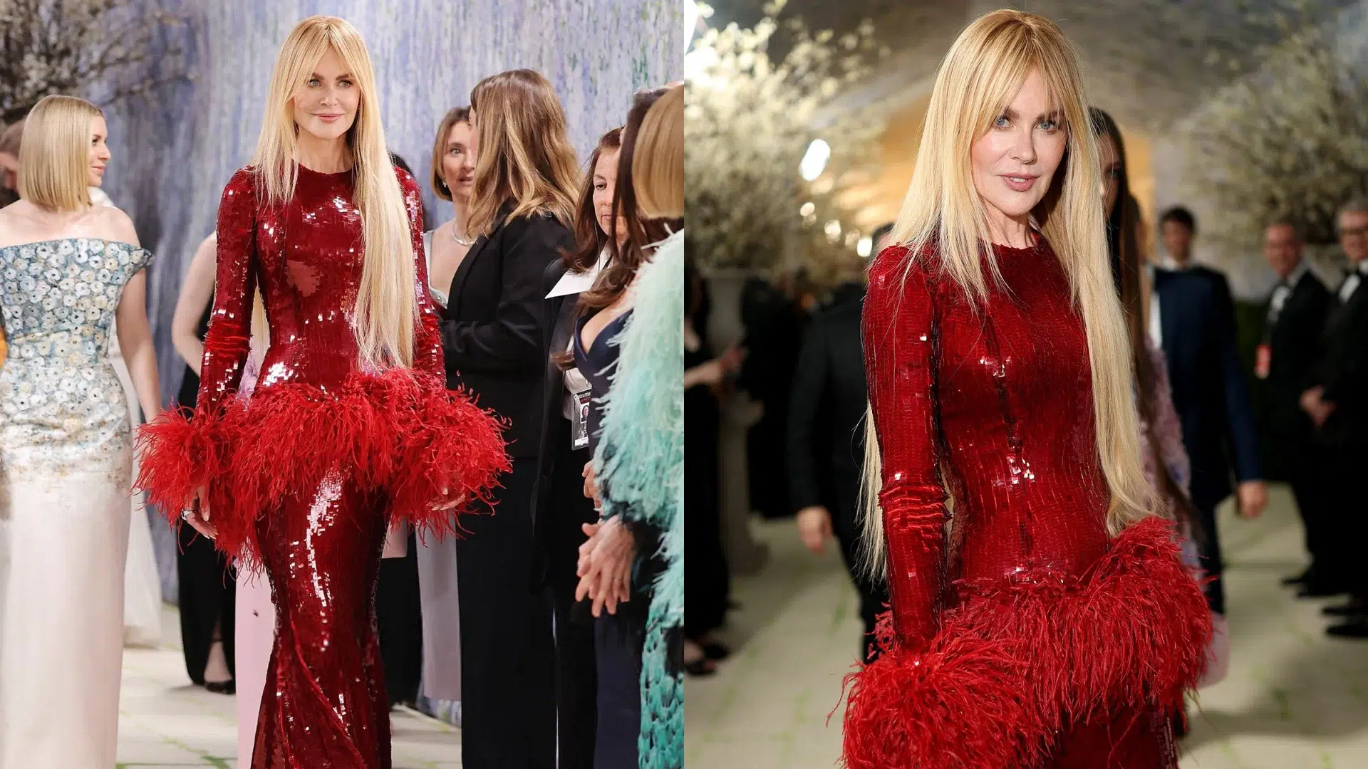 Nicole in a Chanel hand-beaded gown