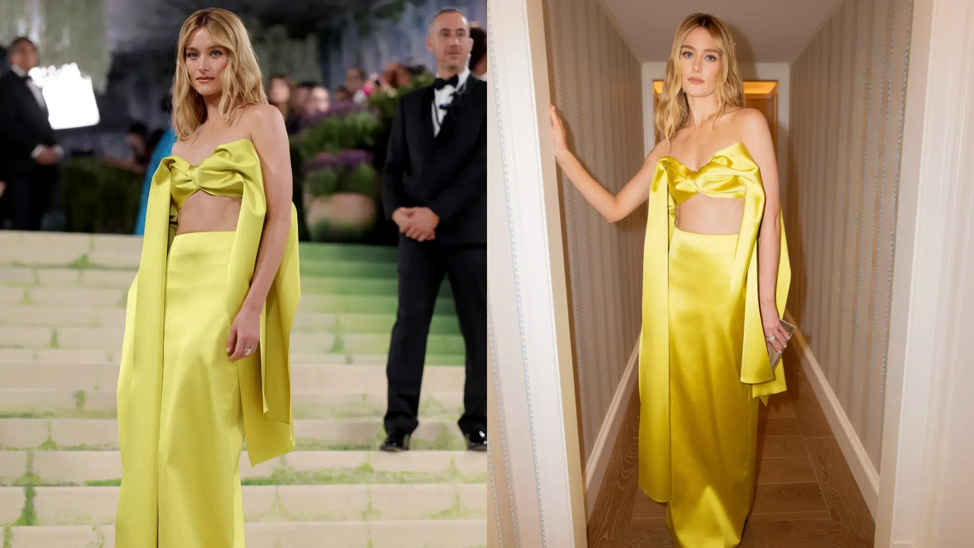 Sarah in a Loewe gown