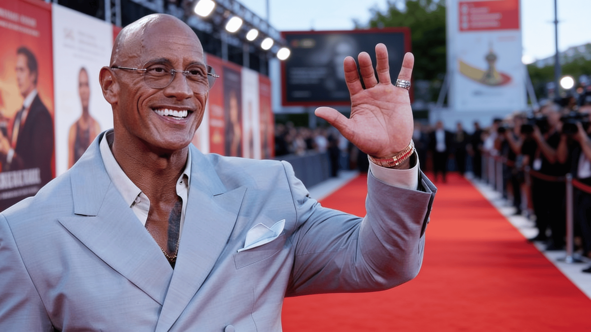 actor dwayne johnson portrait