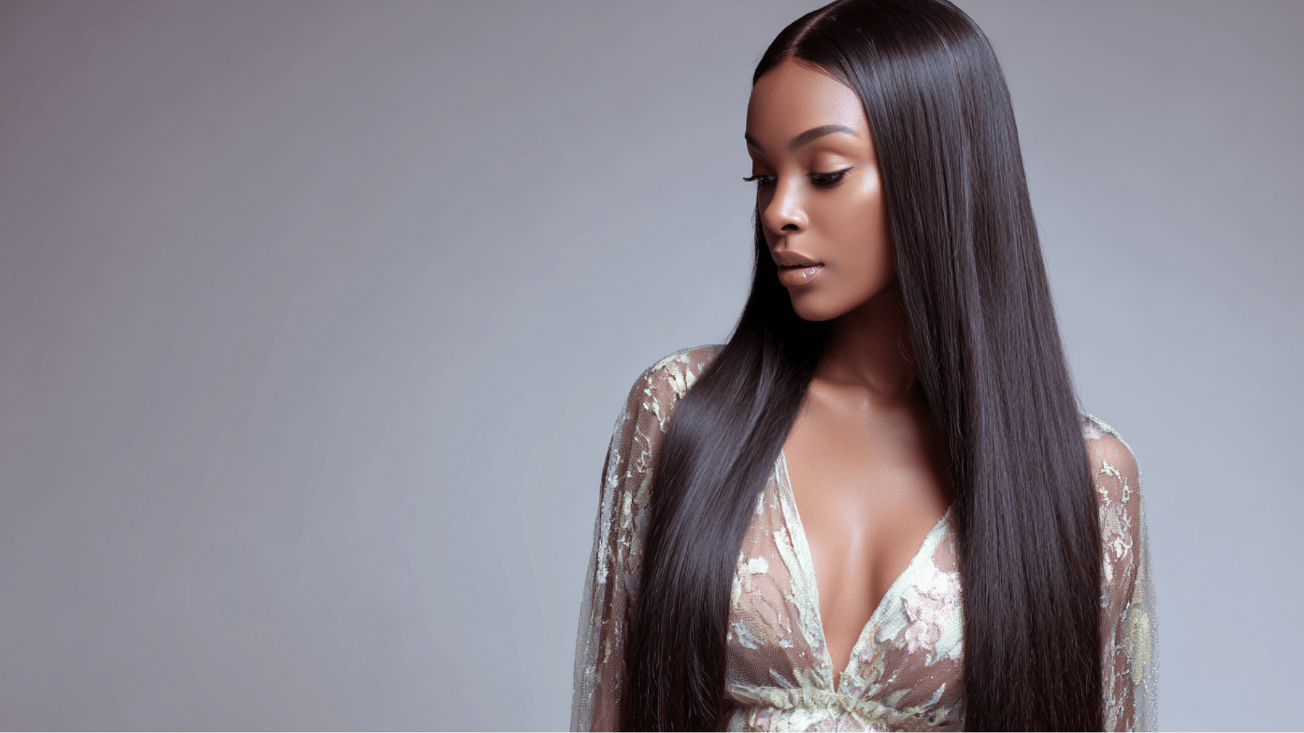 long straight sew-in with sleek waist-length hair and glossy finish