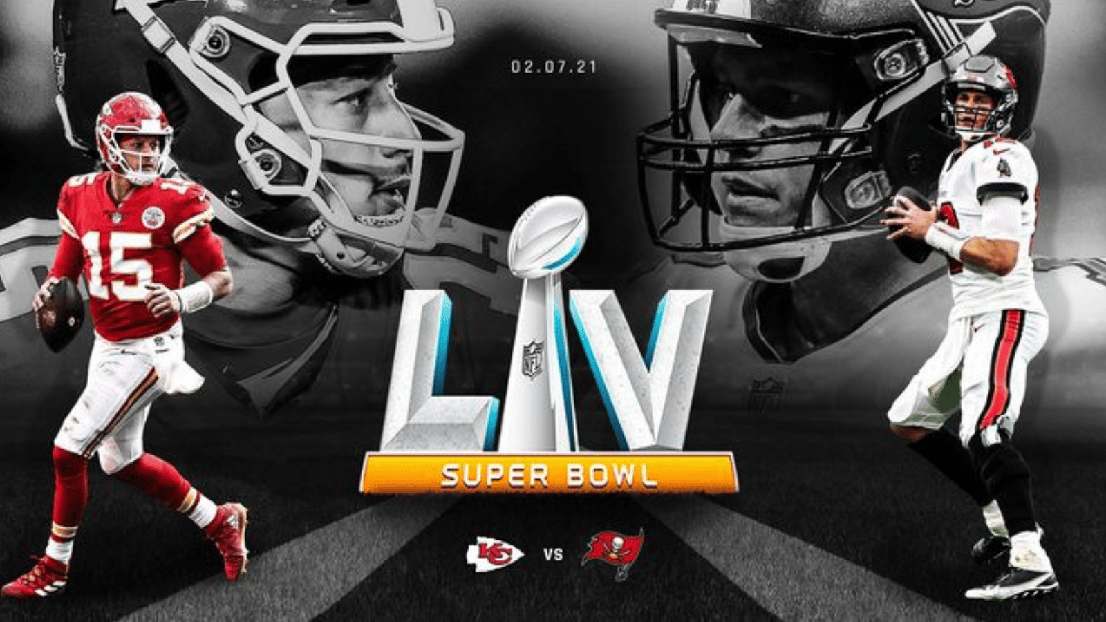 Tom Brady and Patrick Mahomes face off in Super Bowl LV between the Buccaneers and Chiefs.