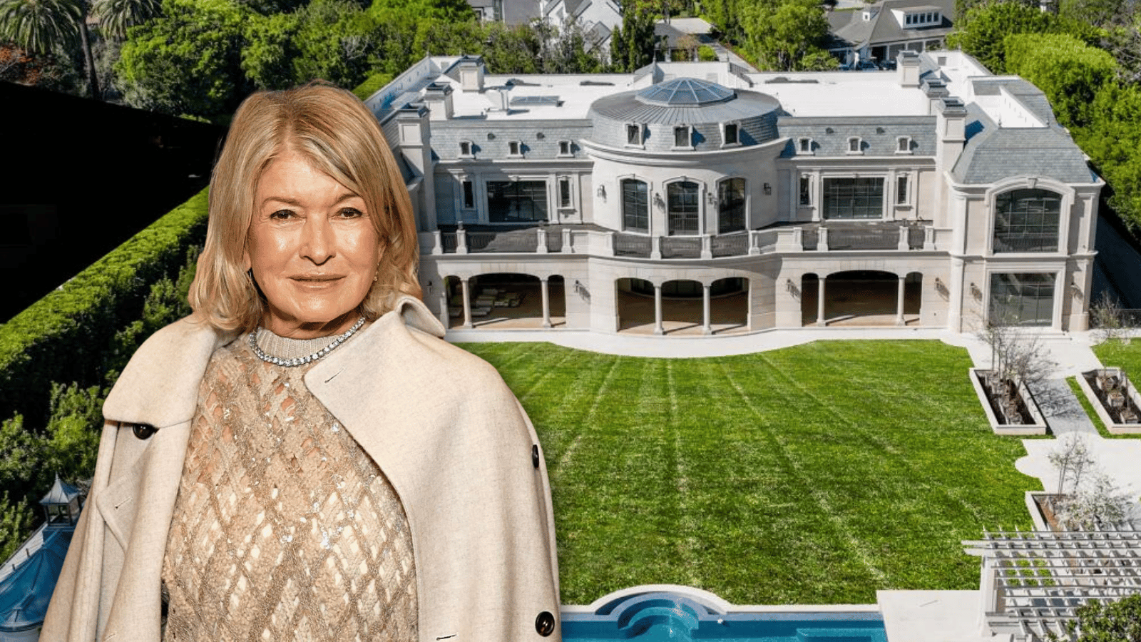 martha stewart luxury estate property showcasing large home lawn and high value real estate holdings