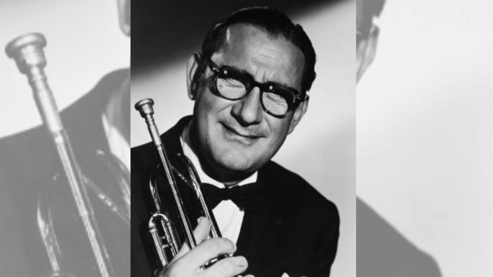 ziggy elman playing trumpet during a dramatic swing era studio performance session