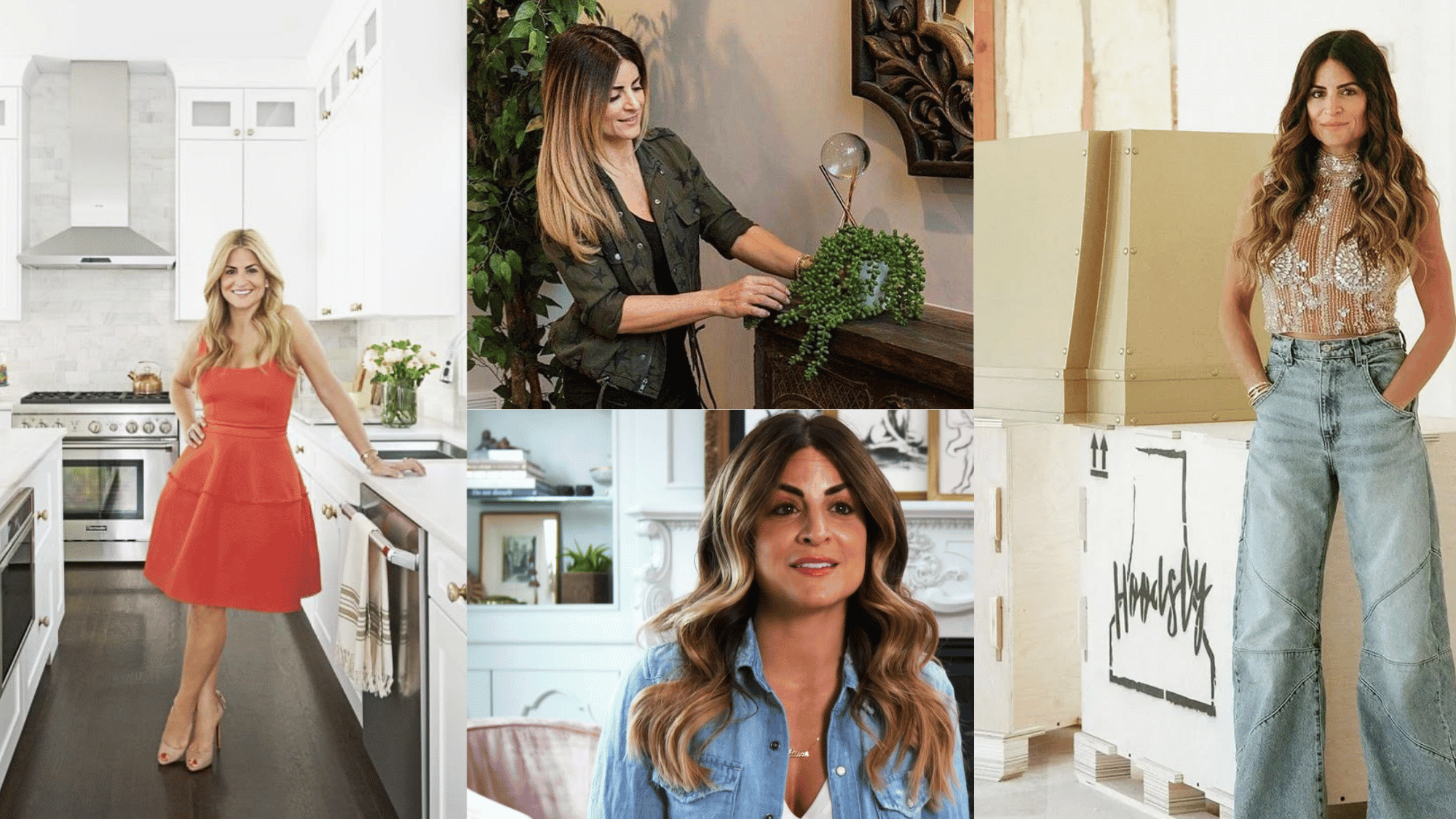 collage showing alison victoria's design and television career moments