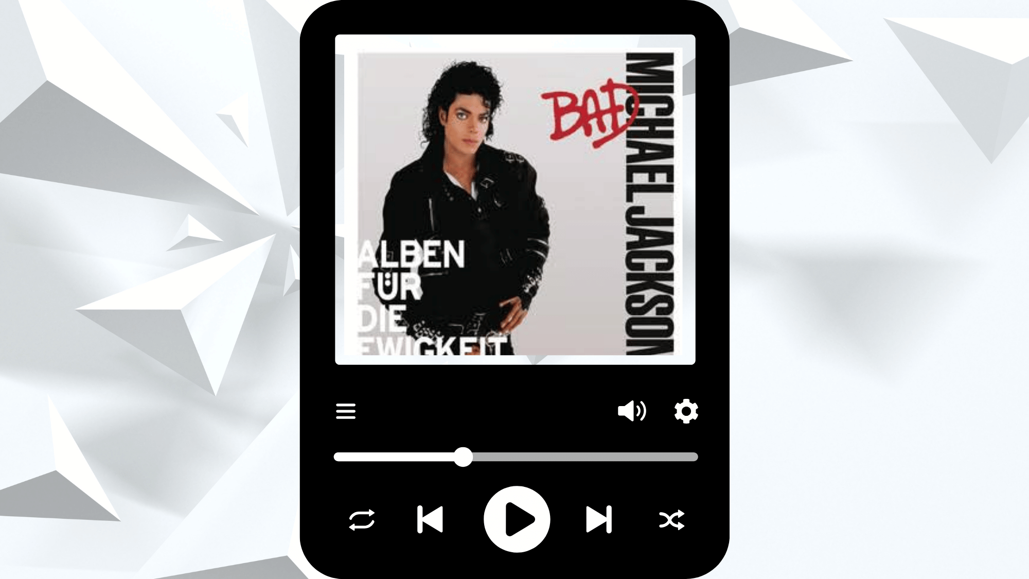 Michael Jackson in black leather from the Bad album cover.