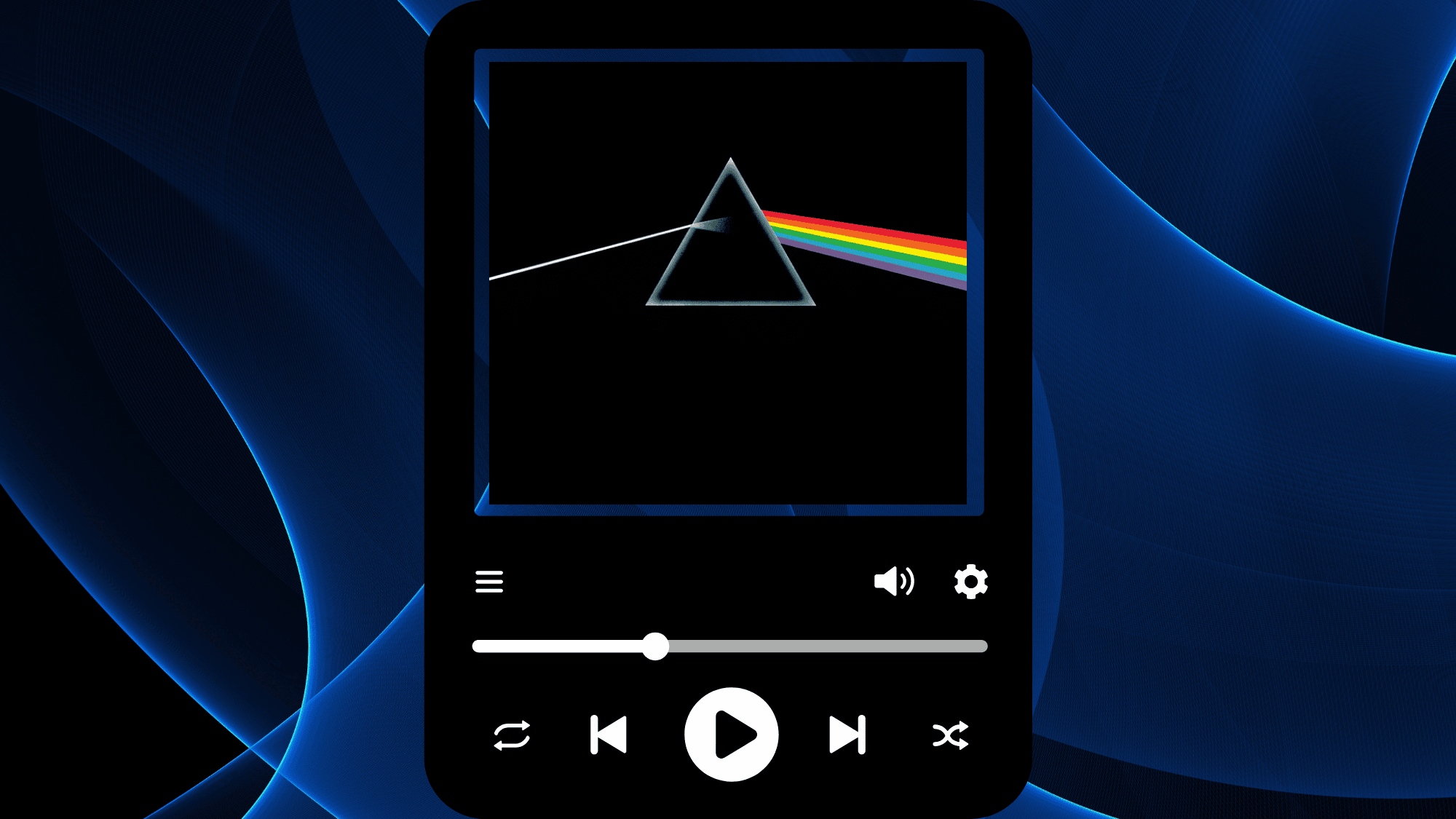 Pink Floyd's The Dark Side of the Moon prism album cover artwork.