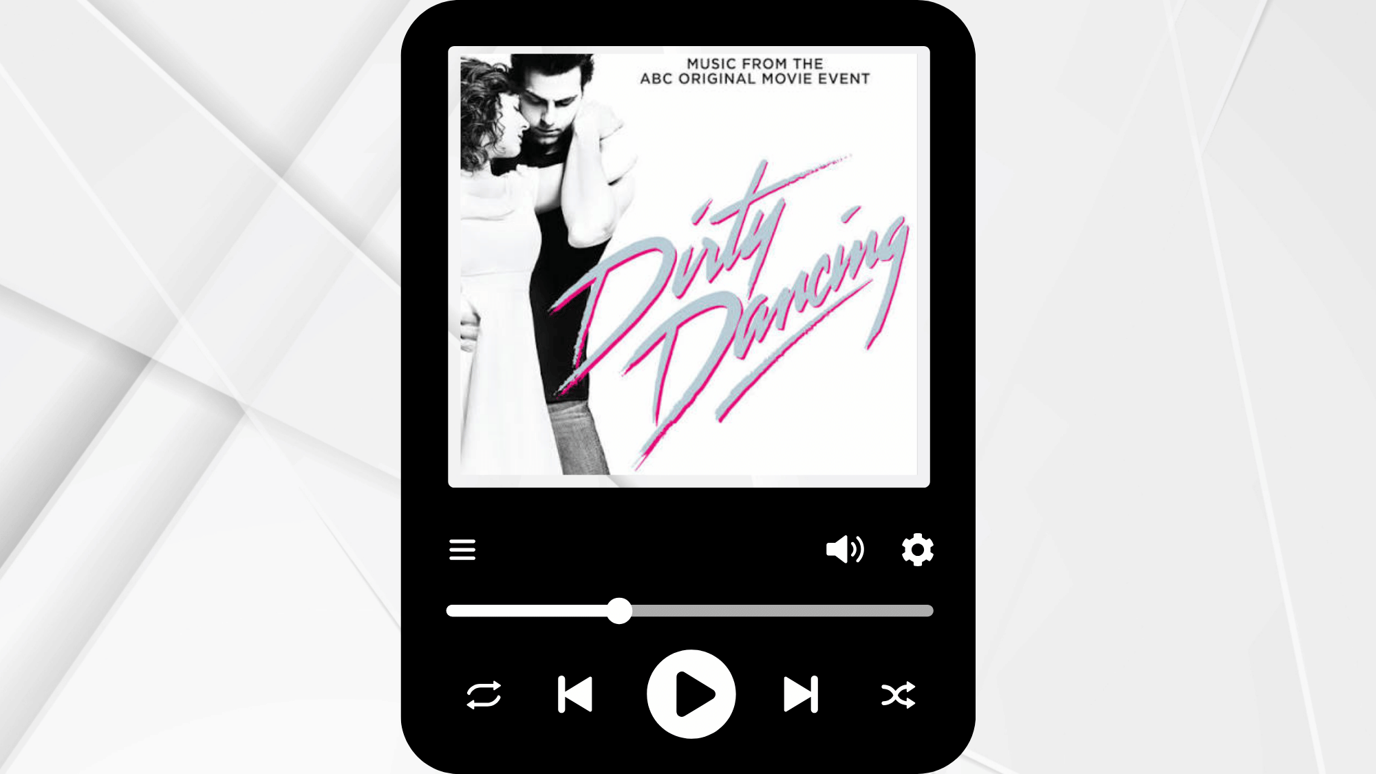 Dirty Dancing soundtrack artwork featuring the film's famous dance pose.