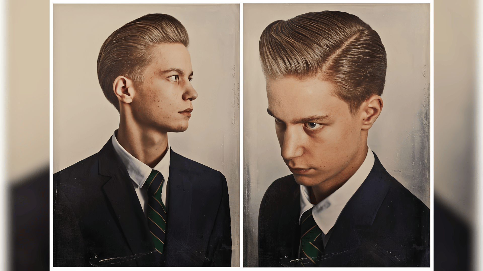 collage of multiple angles of executive contour haircut
