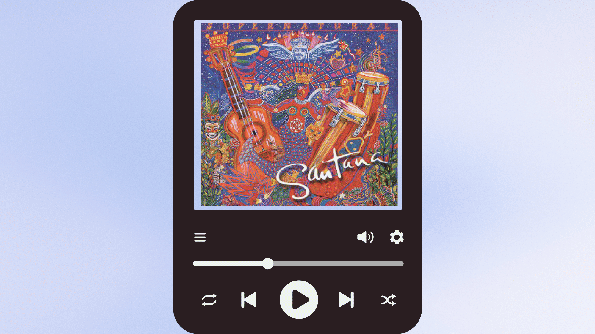 Santana Supernatural album cover highlighting the Grammy-winning record.