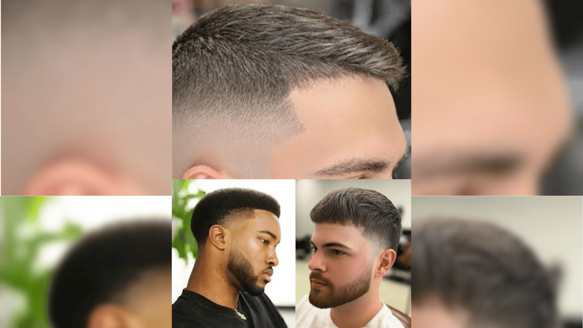 collage of taper cut from angles