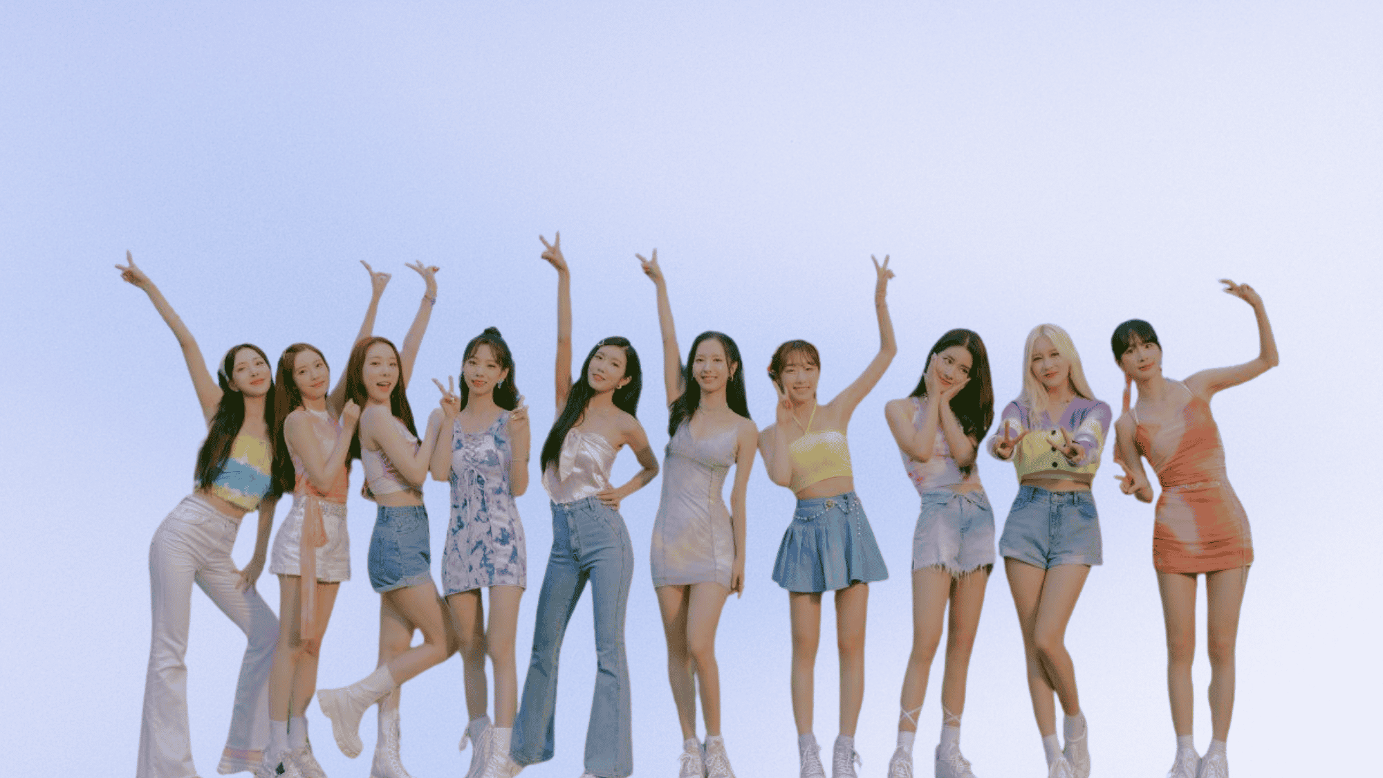 WJSN members in a large K-pop girl group formation