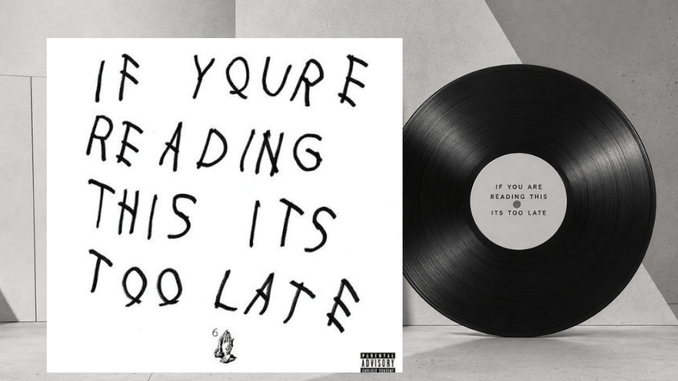 If You’re Reading This It’s Too Late album cover beside a black vinyl recordIf You’re Reading This It’s Too Late album cover beside a black vinyl record