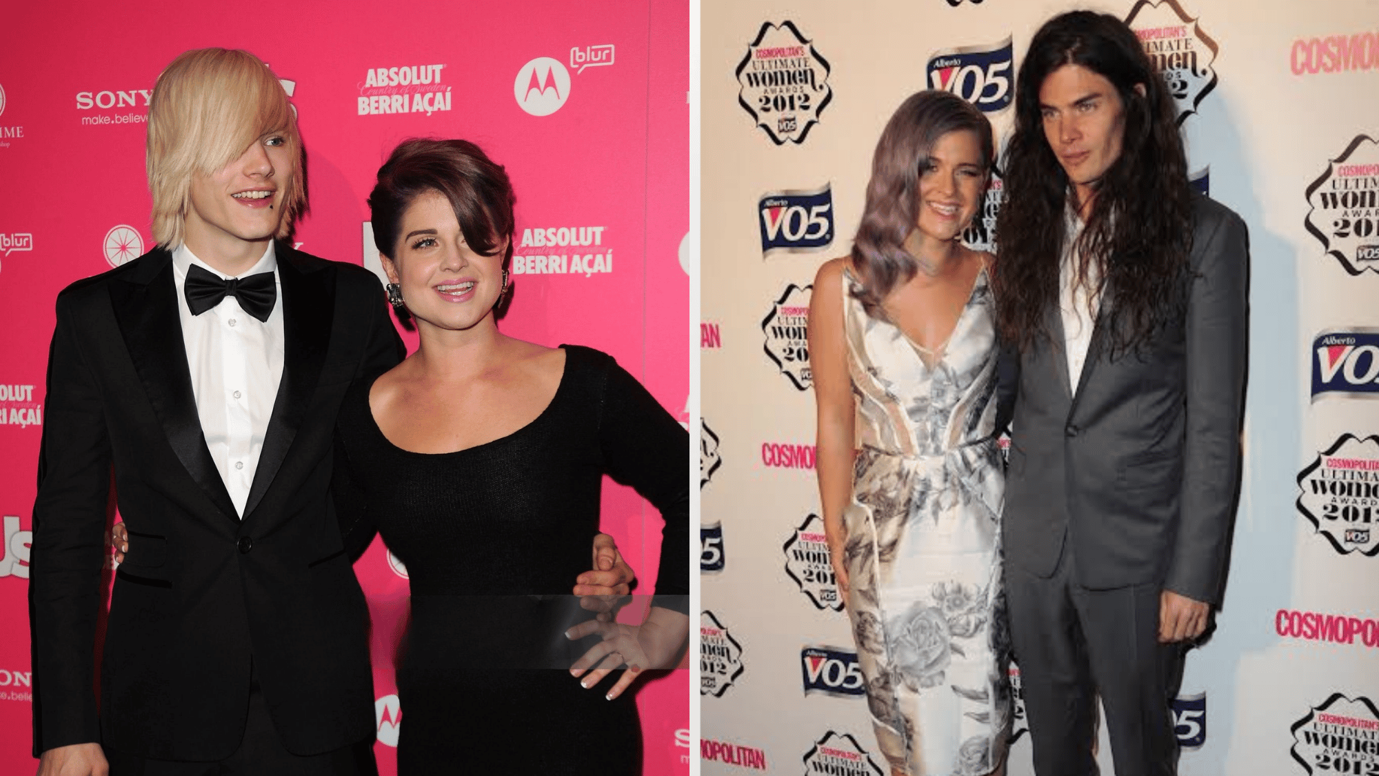 kelly osbourne with former fiances matthew mosshart and luke worrall