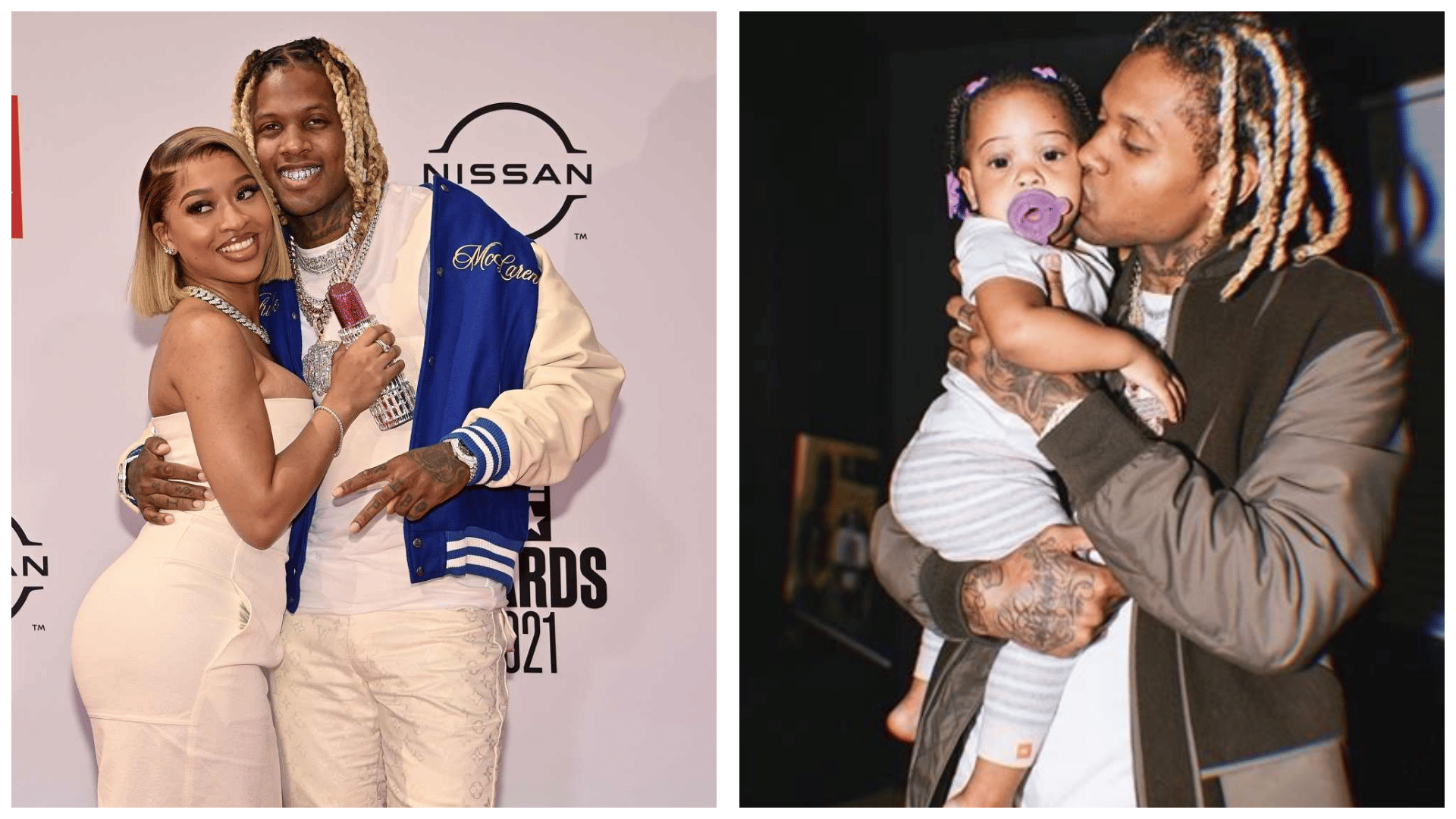 Lil Durk with India Royale and daughter in family moments