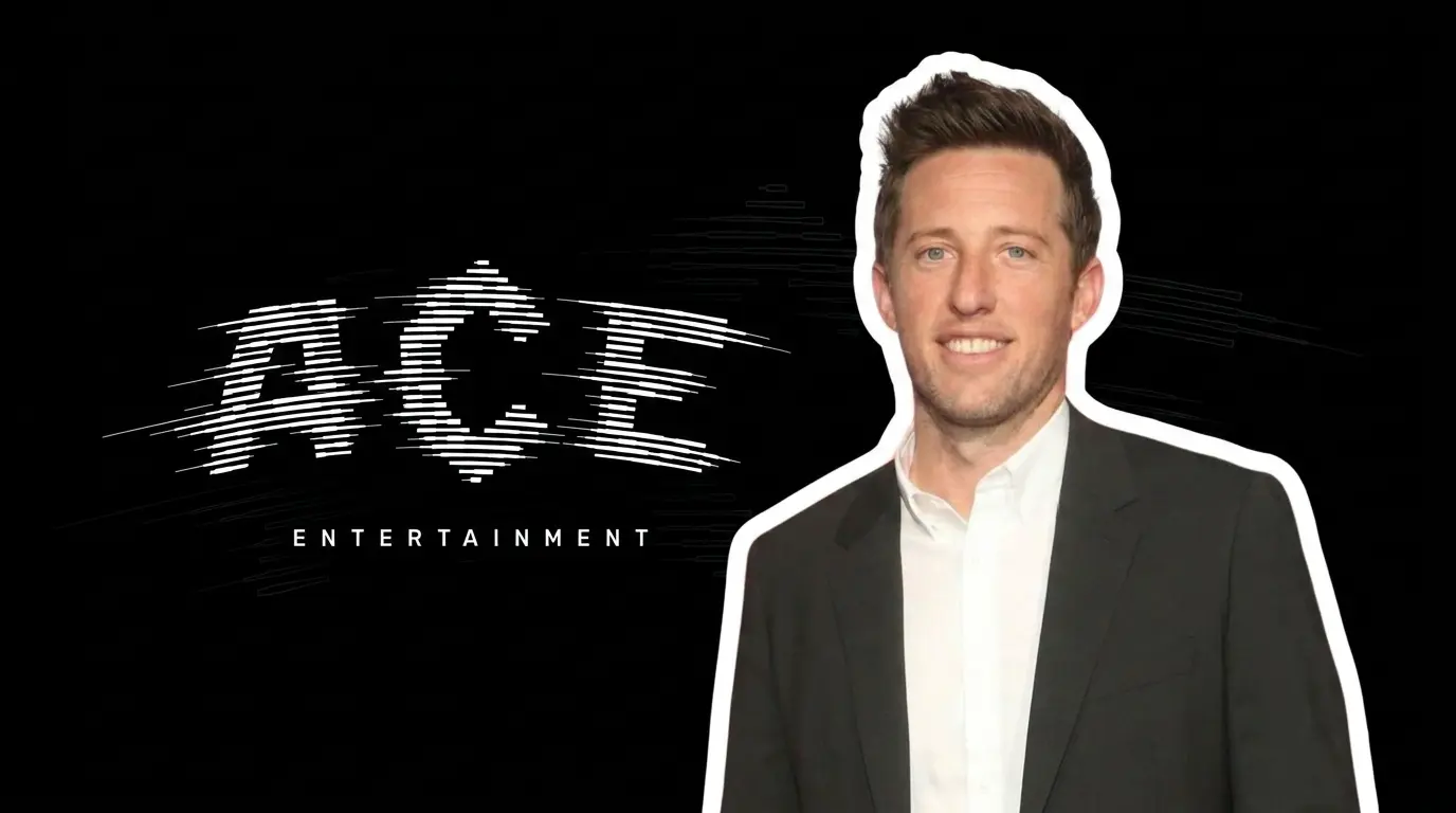 Matt Kaplan smiles beside the ACE Entertainment logo on a black background