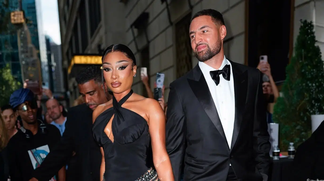 megan thee stallion and klay thompson at their red carpet appearance