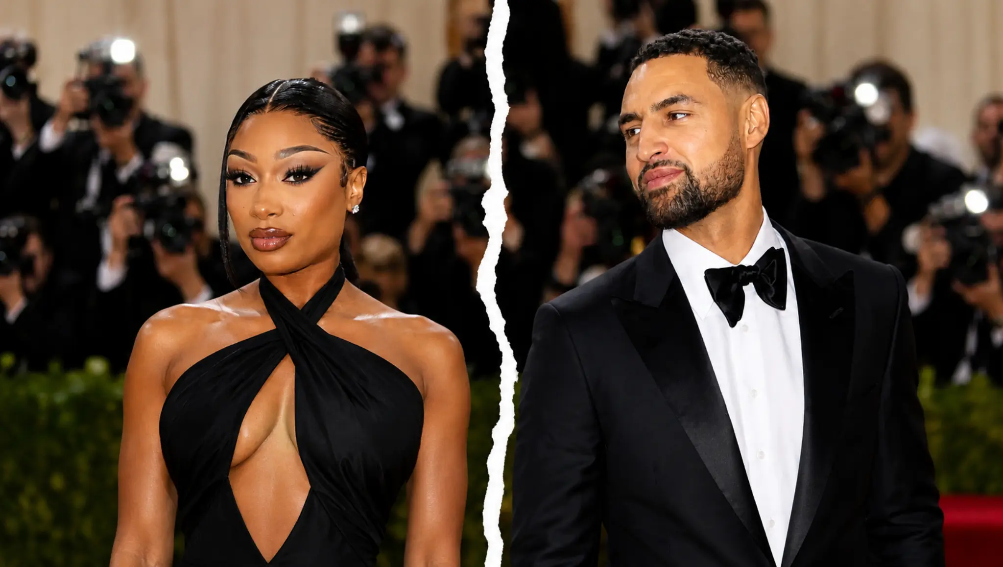 megan thee stallion and klay thompson separated by a torn split with a broken heart