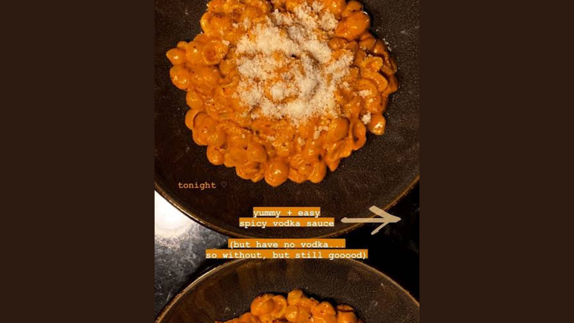 finished hadid pasta topped with parmesan cheese
