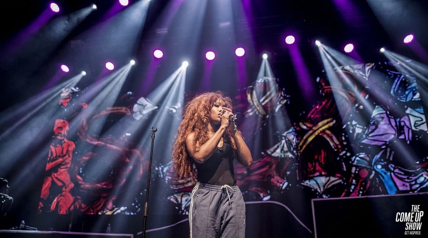 sza performing live during the ctrl tour in toronto in 2017
