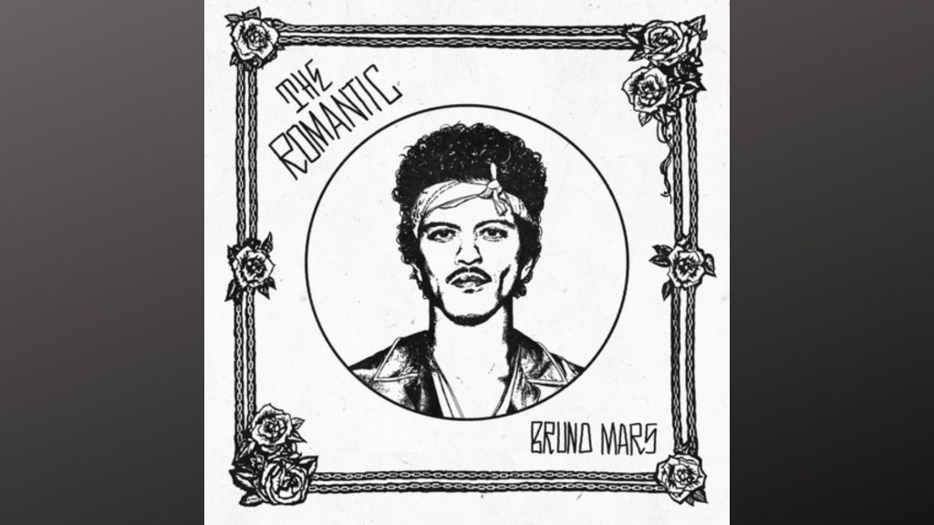 Bruno Mars wears a white suit and charro hat while performing inside a church for the “Risk It All” cover image.