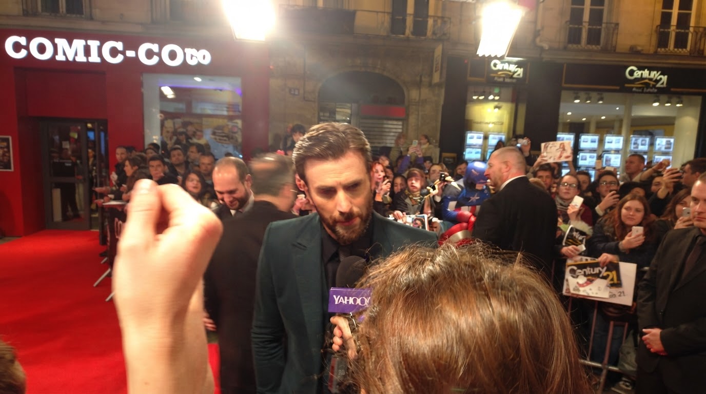 Chris Evans at Captain America Premiere in Paris