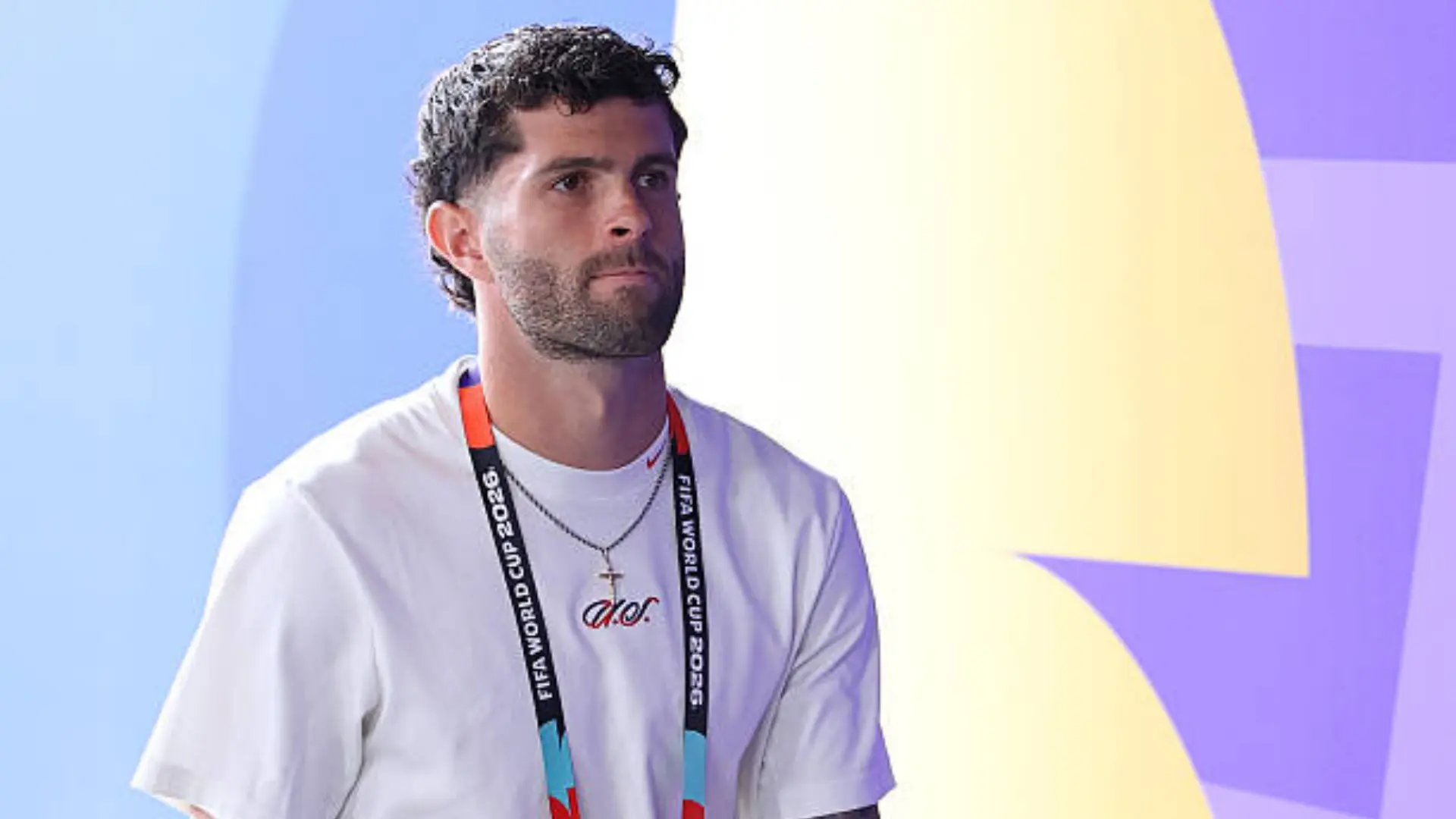 christian pulisic attending a football event while wearing a casual outfit