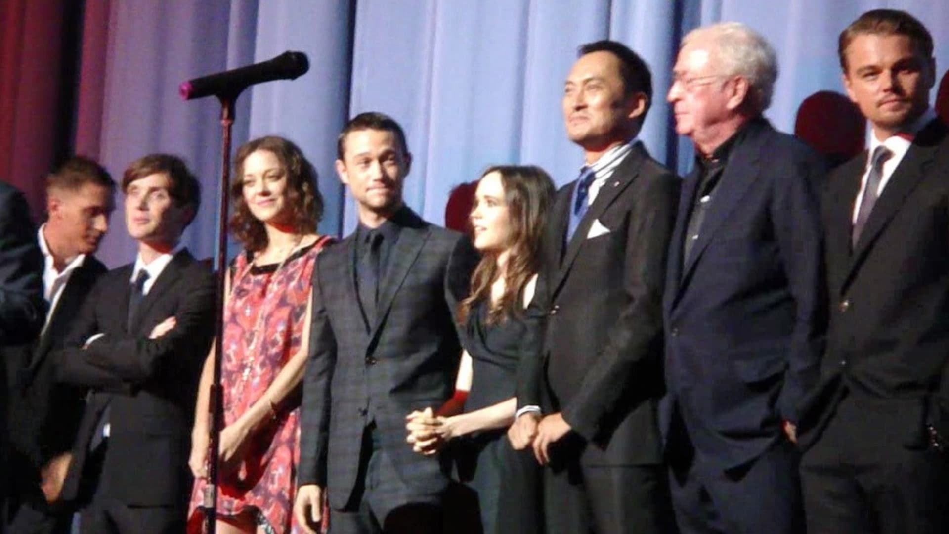 Leonardo DiCaprio with the Inception cast at a July 2010 premiere