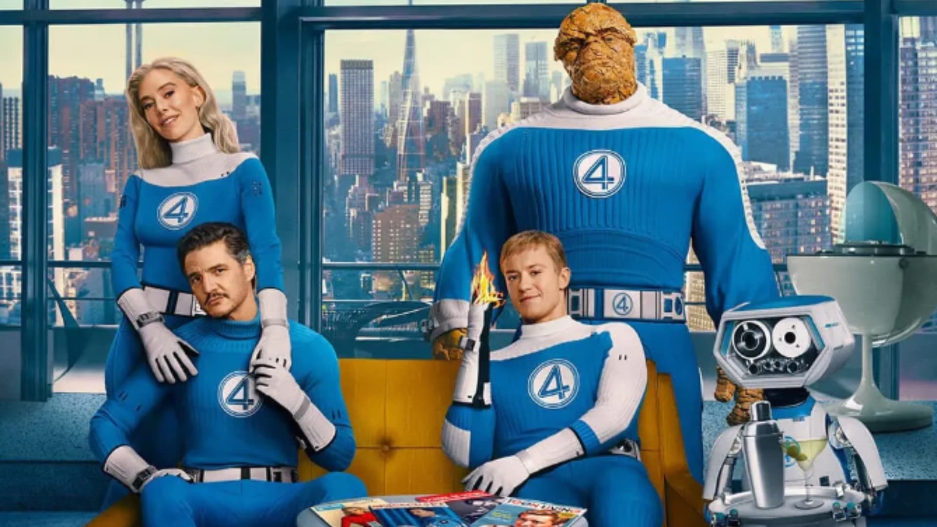 Pedro Pascal and Vanessa Kirby as Reed Richards and Sue Storm in Fantastic Four