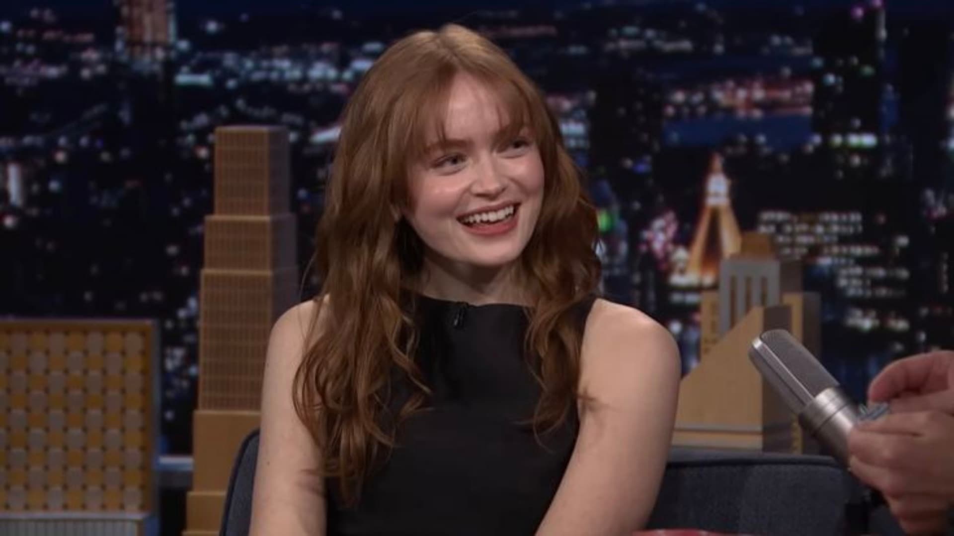 Sadie Sink at The Tonight Show for the promotion of Stranger Things