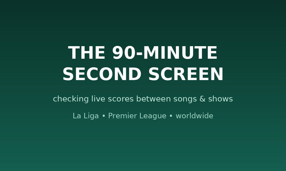 Dark green gradient background with text about checking live sports scores